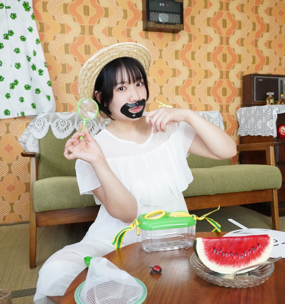 春川ねるるさん泥棒ひげ・黒塗り撮影-なつやすみごっこしよう。-【静止画+メイキング動画】