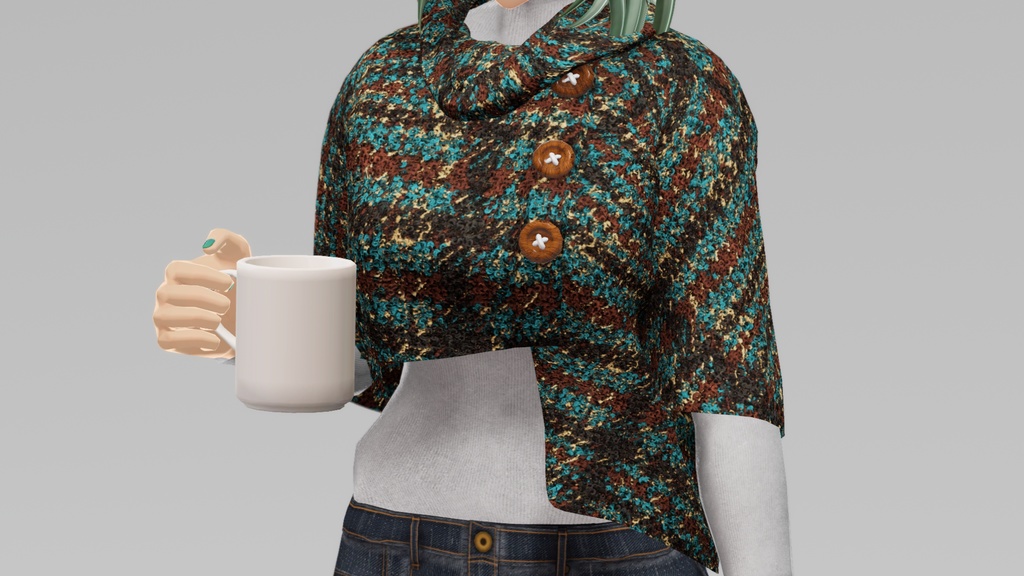 【Vroid】【VRChat】 Boucle Fall Sweater and Mug  秋のセーターとマグカップ 