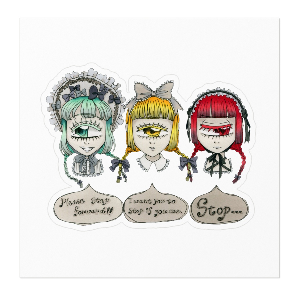 単眼信号ロリィタちゃん ステッカー