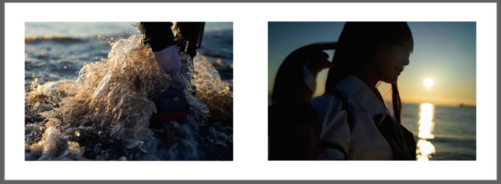 淡い空が黒い海を染めた時