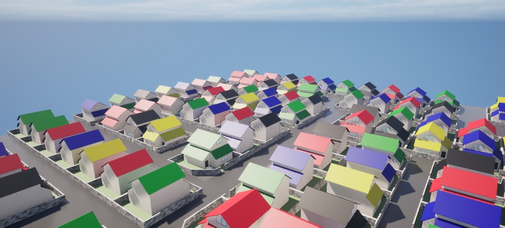 【UE5向け/無料版アリ】遠景用戸建ての家_001