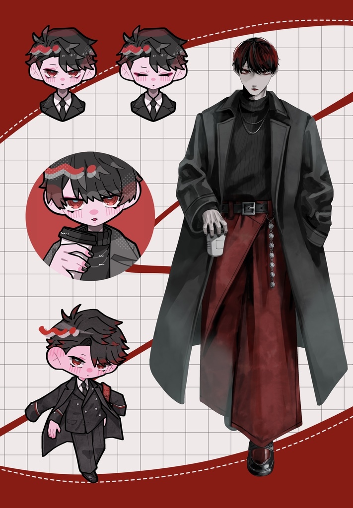 ハーフカットシール（赤）