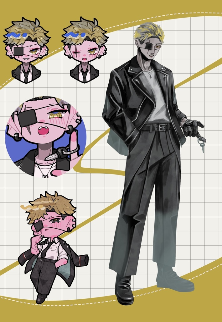 ハーフカットシール（黄）