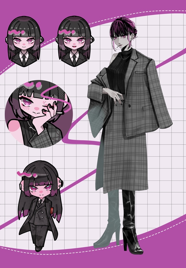 ハーフカットシール（桃F）