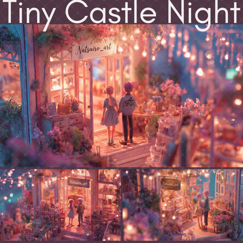 Tiny Castle Night (AI Art / Natsuiro-Collection Plus)