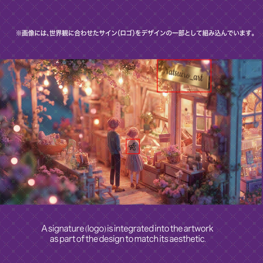 Tiny Castle Night (AI Art / Natsuiro-Collection Plus)