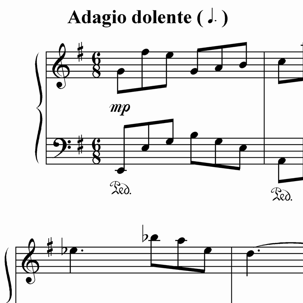 【楽譜】ピアノ曲《風に乱されて》