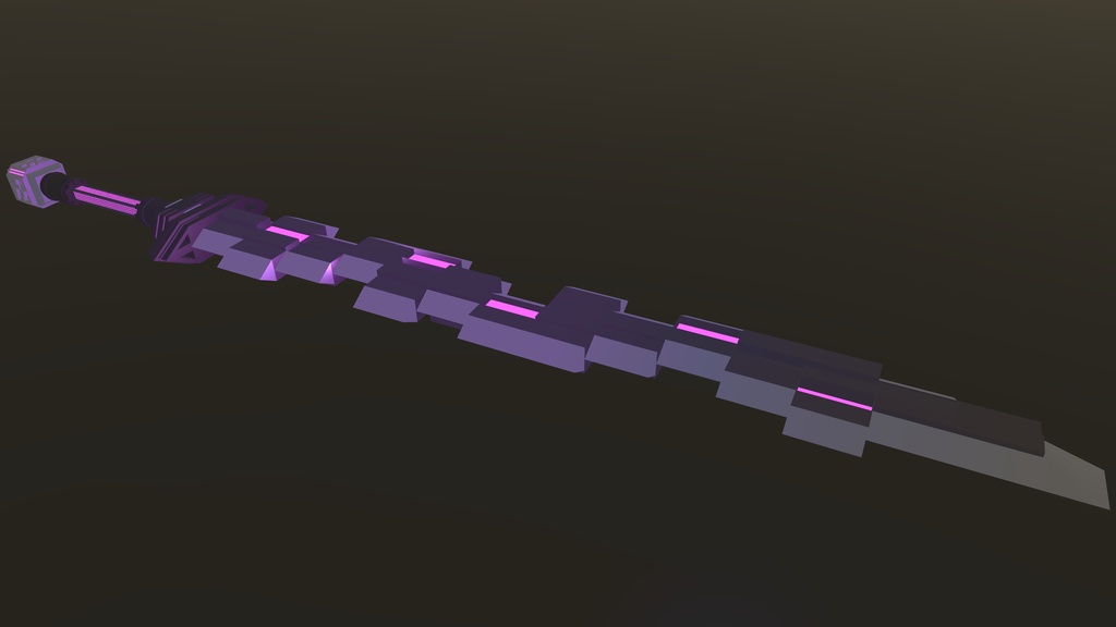 Cyberpunk Glitch Sword