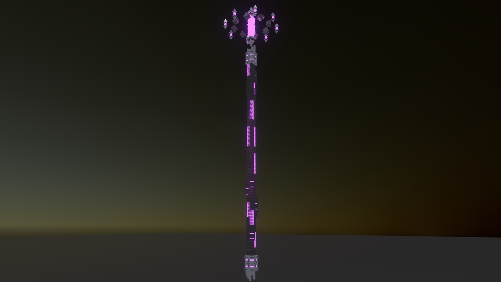 Cyberpunk Glitch Staff