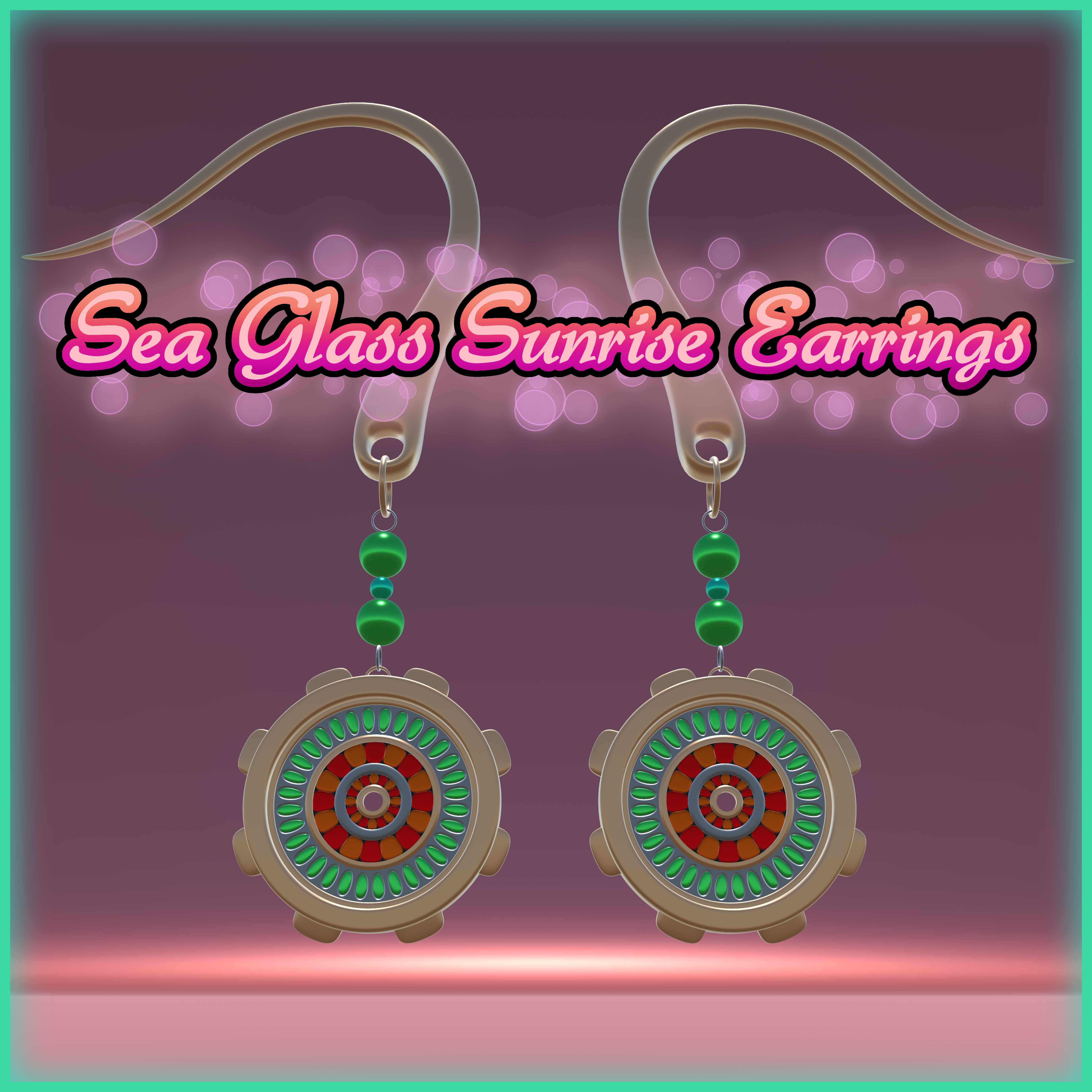 Sea Glass Sunrise Earrings