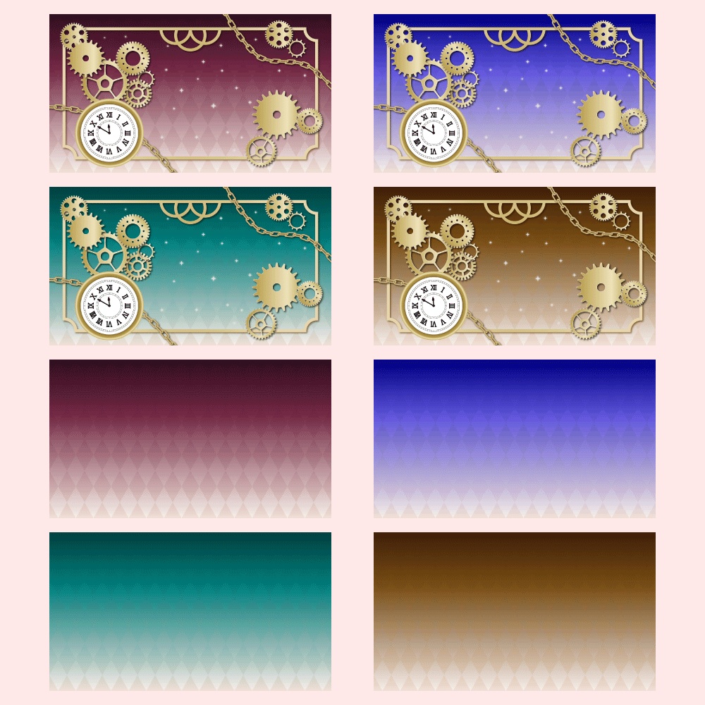 【背景素材】Antique Metallic Pattern