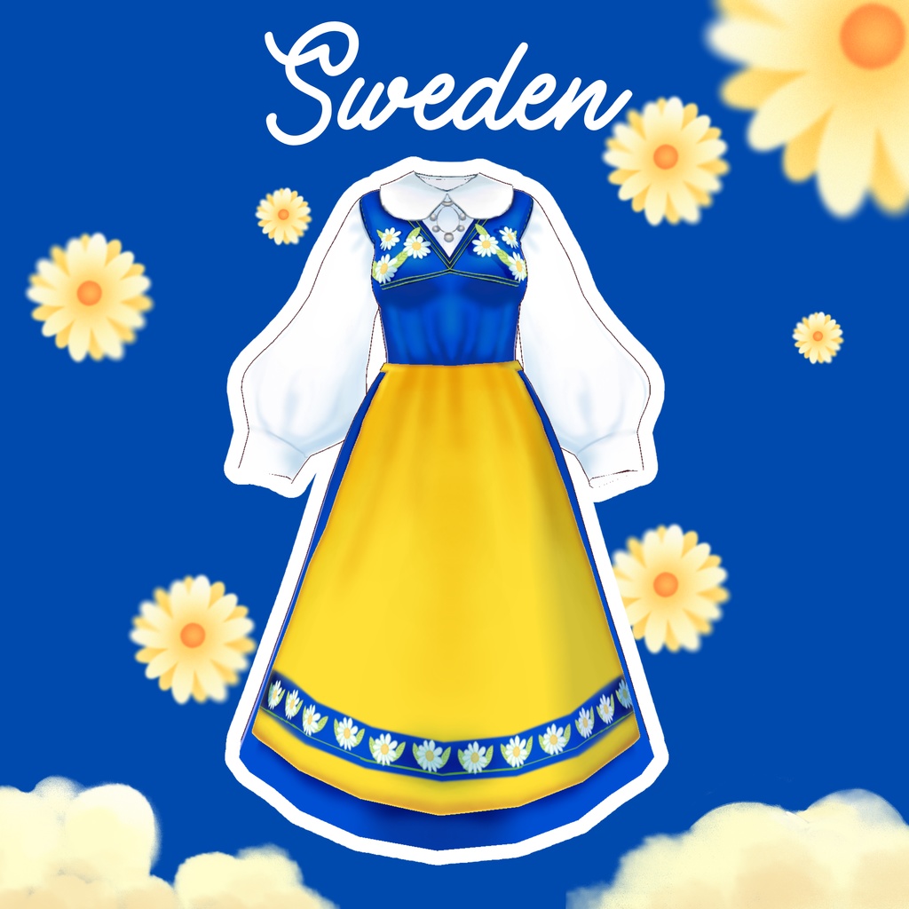 【Vroid衣装】民族衣装シリーズ スウェーデン