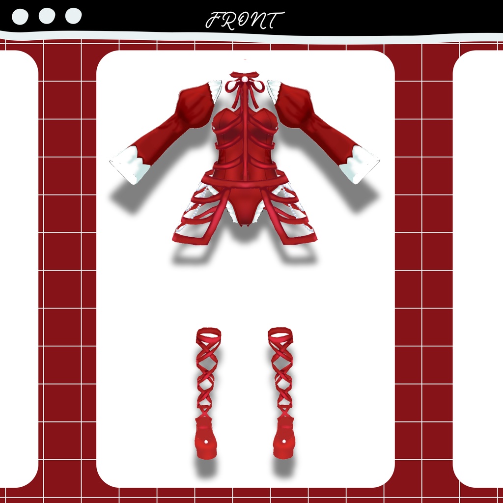 【Vroid衣装】ゴシックロリータな服