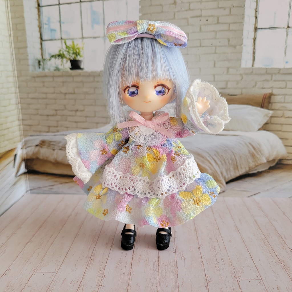 オビツ11 ねんどろいど どーる ピンク メイド ドレス セット