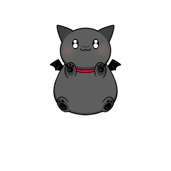 黒or白眷属の缶バッチ 表情2パターン