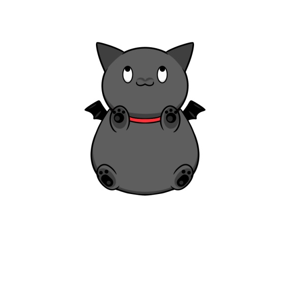 黒or白眷属の缶バッチ 表情2パターン