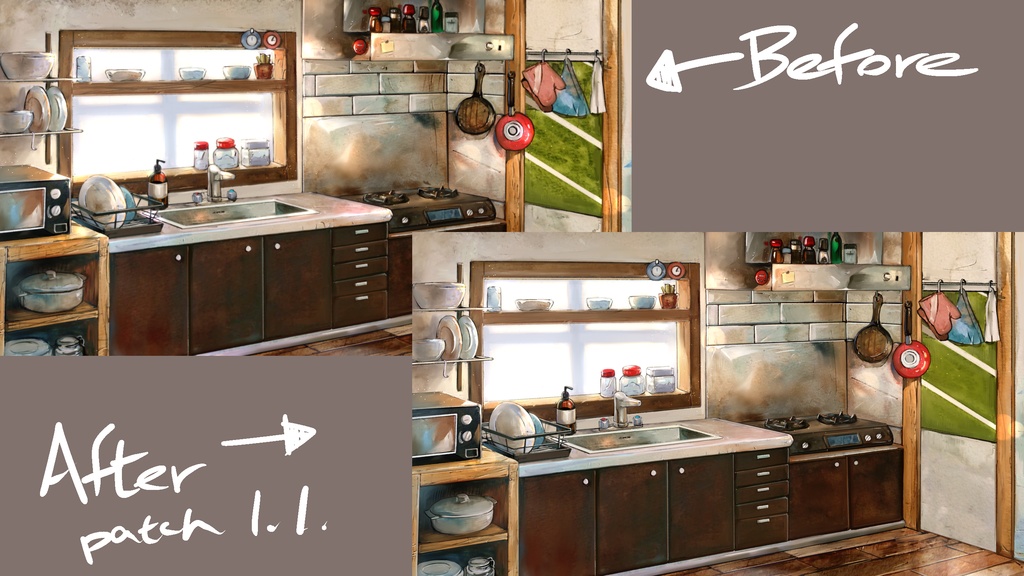 民家の台所-配信素材セット