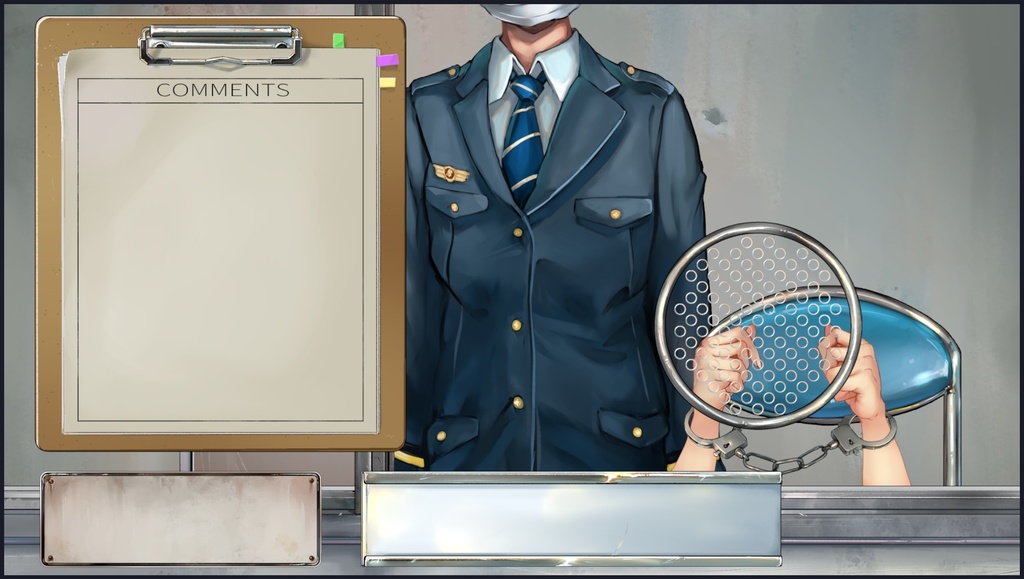 刑務所、面会室、取調室、法廷ー刑事題材配信素材セット販売と無料縦型配信素材