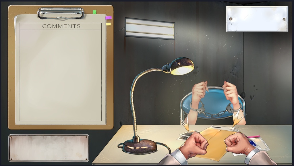 刑務所、面会室、取調室、法廷ー刑事題材配信素材セット販売と無料縦型配信素材