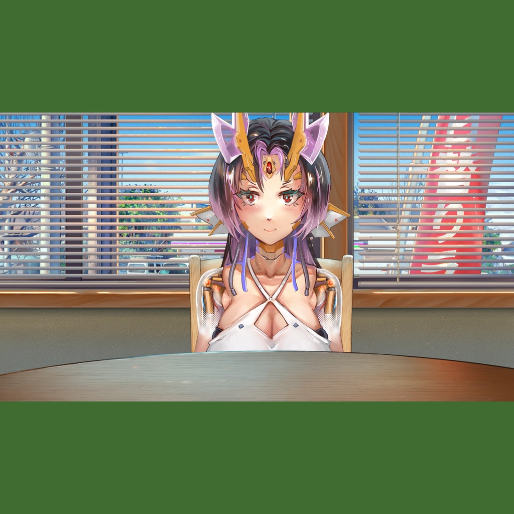 ファミレス配信背景素材(試用版の縦型配信素材も無料配布)