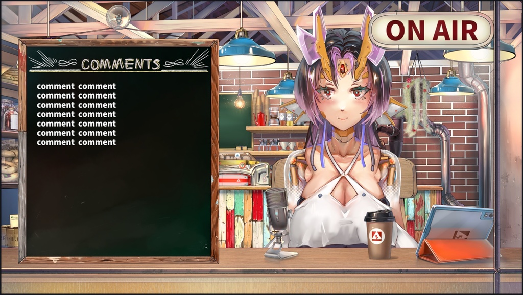 多肉植物のカフェ動く配信素材セット