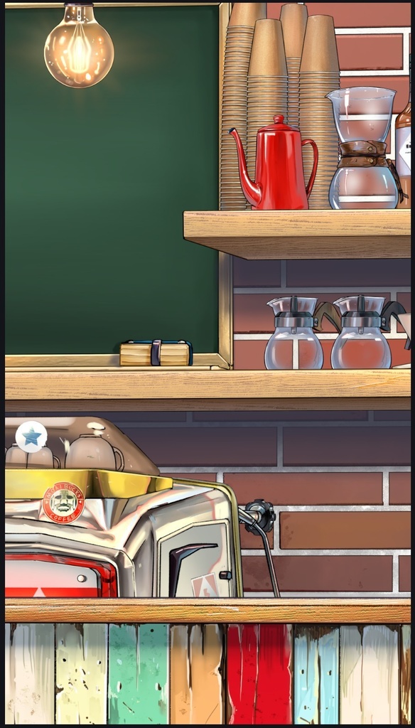 多肉植物のカフェ動く配信素材セット