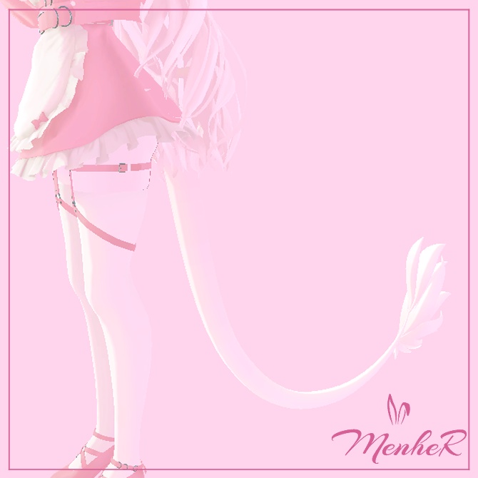 髪の毛みたいなケモ耳とよくわからないおまけの尻尾