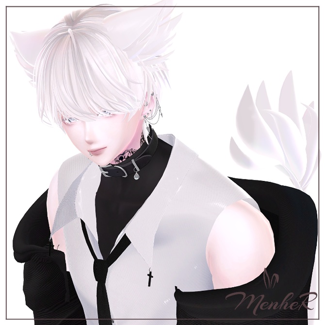 髪の毛みたいなケモ耳とよくわからないおまけの尻尾