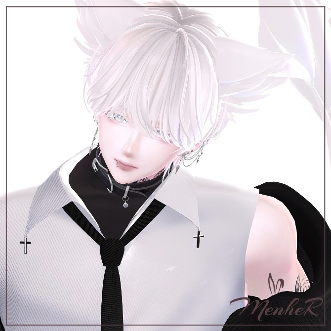 髪の毛みたいなケモ耳とよくわからないおまけの尻尾