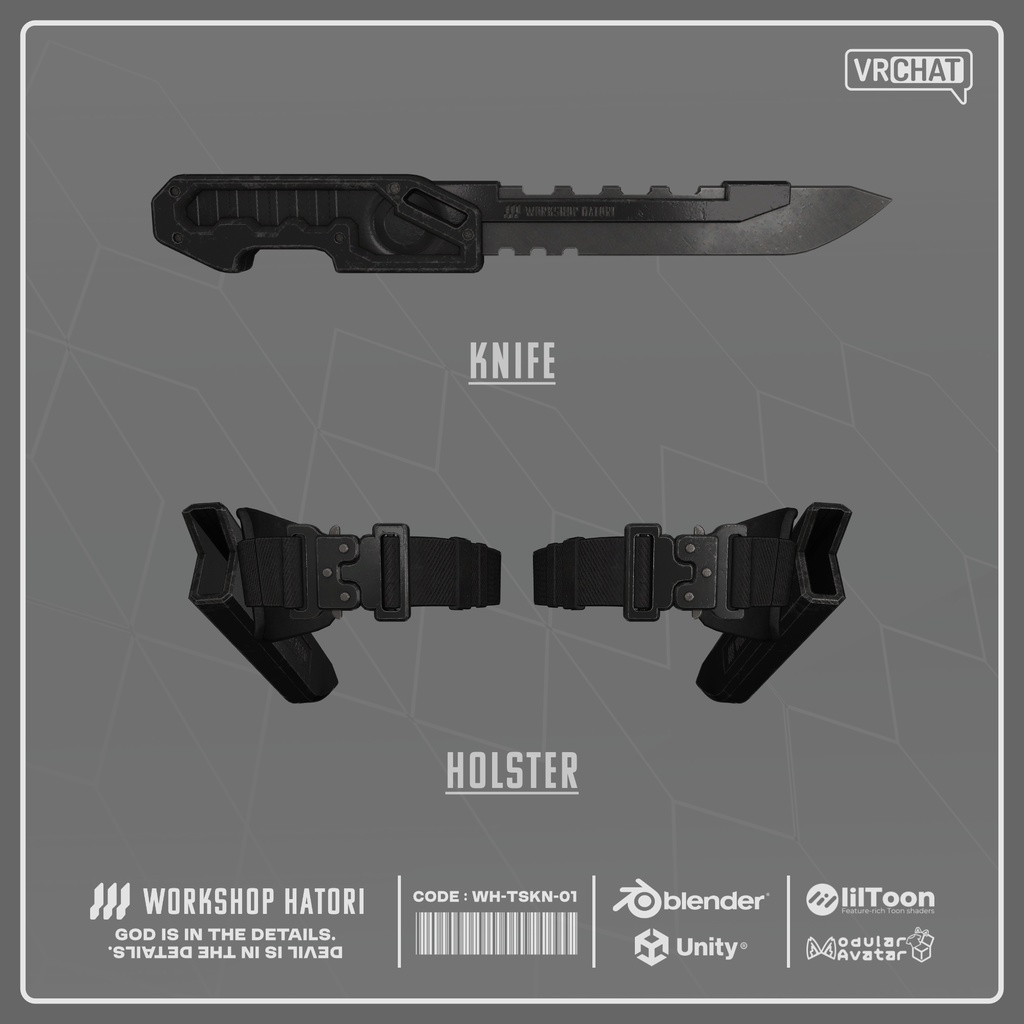 TacticalKnife_鉄雀【VRChat対応】