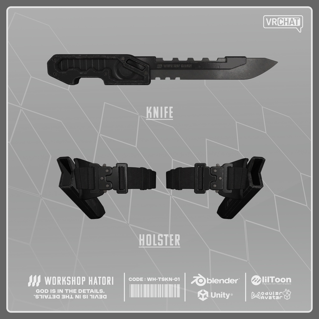 TacticalKnife_鋼雀【VRChat対応】