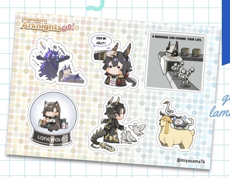 【アークナイツ】A5 Sticker Set 『Random Arknights GO!』