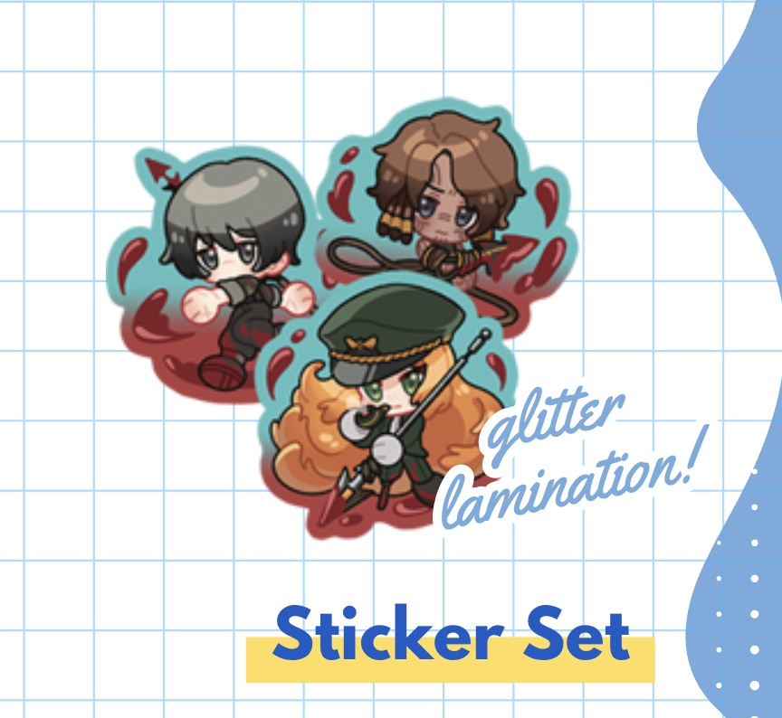 【Limbus Company】Pequod 5cm Sticker Set