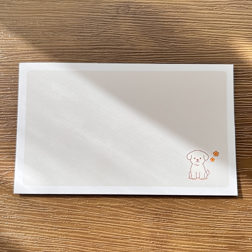 やさしいトイプードルのメッセージカード(PDF)