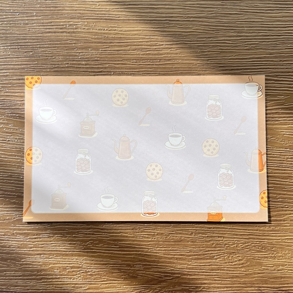 カフェ風メッセージカード(PDF)