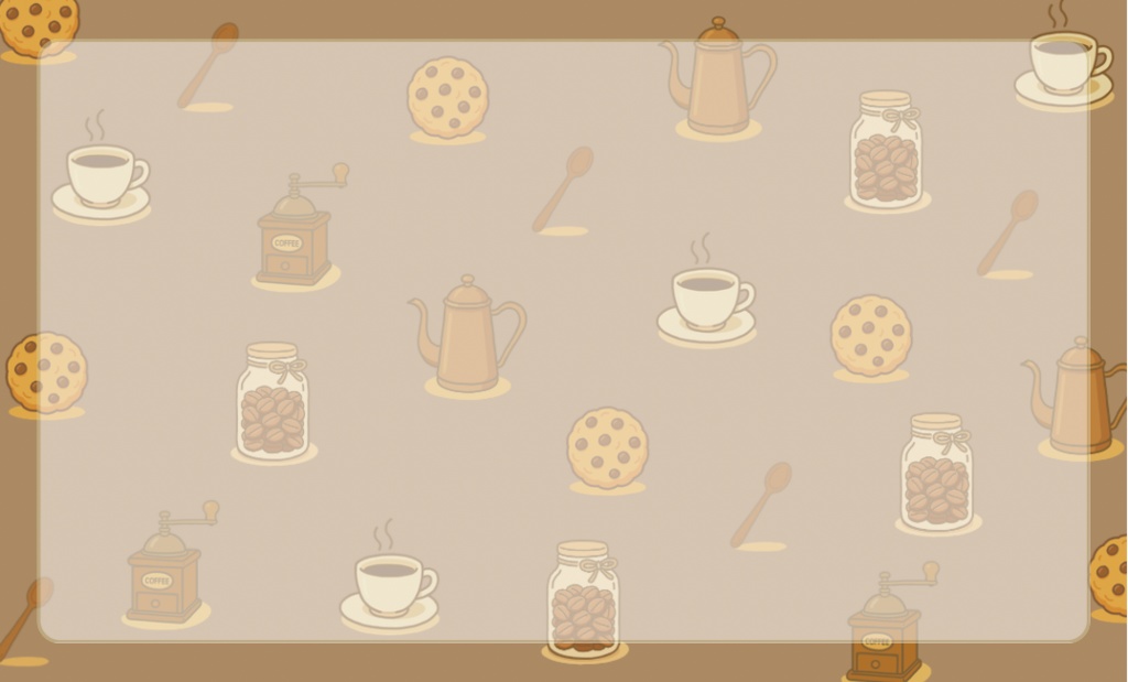 カフェ風メッセージカード(PDF)