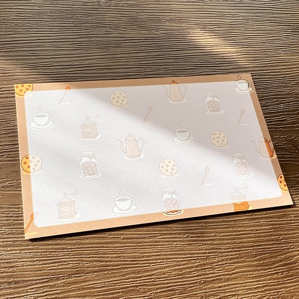 カフェ風メッセージカード(PDF)