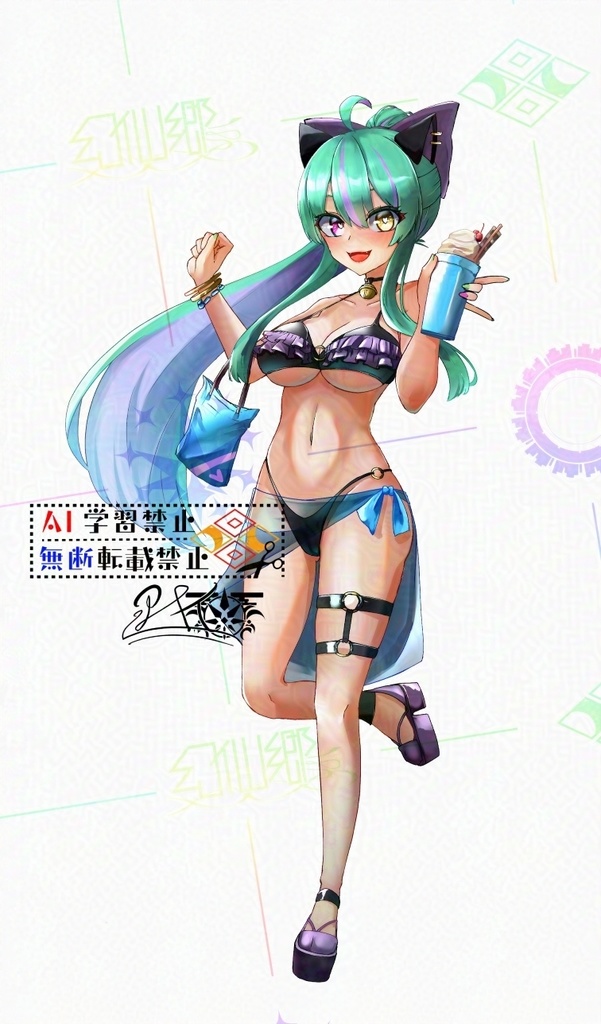 Vtuber【ウィスティリア・リーフ】水着アクリルスタンド