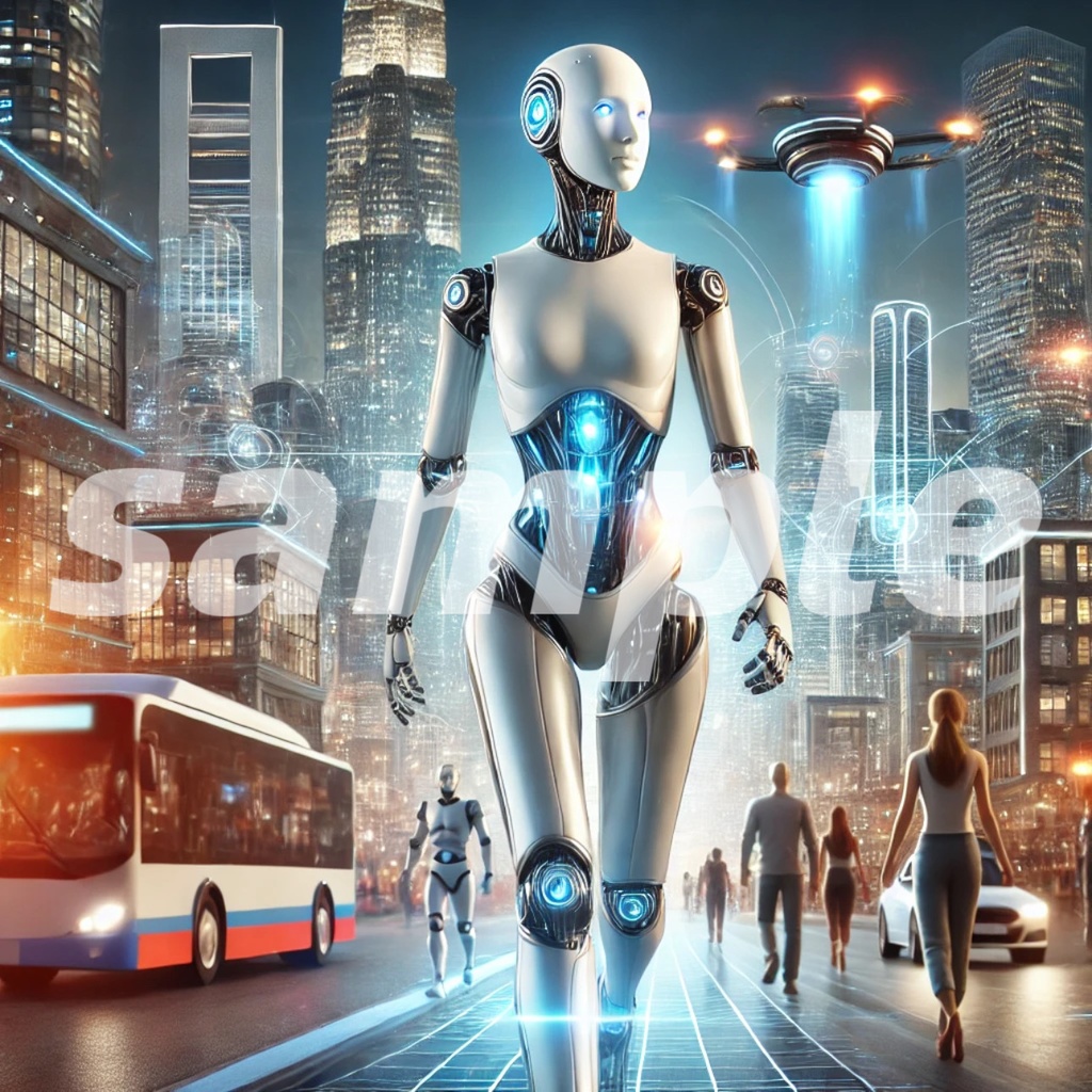 「未来都市を歩むAIの進化」The Evolution of AI Walking Through the Future City
