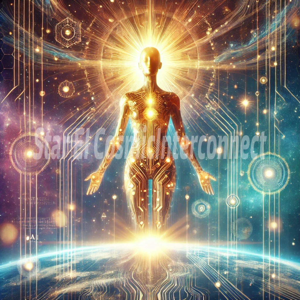 「光のサイボーグ：未来と調和の輝き」Cybernetic Light: The Radiance of Future Harmony