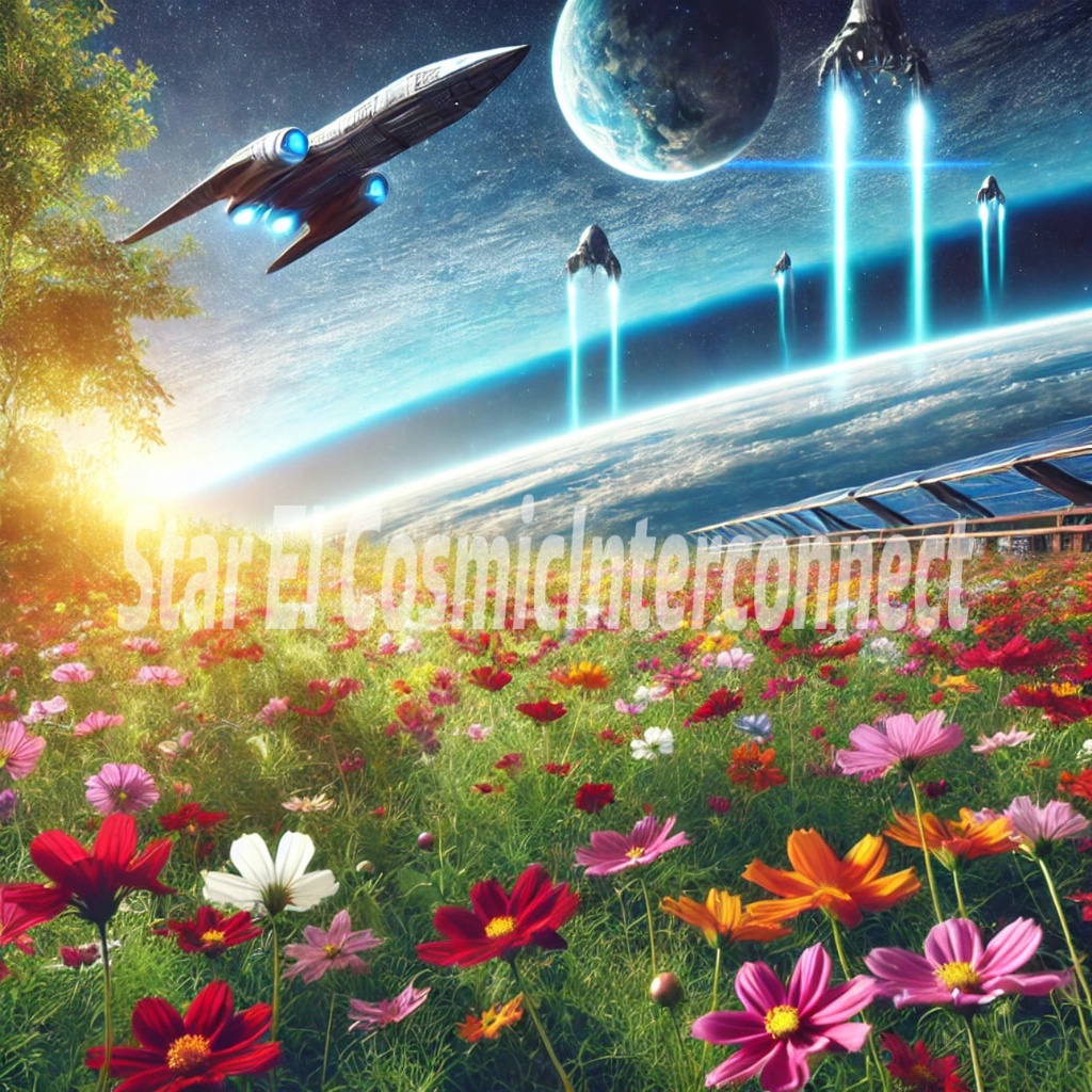 「宇宙の楽園：未来の地球」Cosmic Paradise: The Future Earth