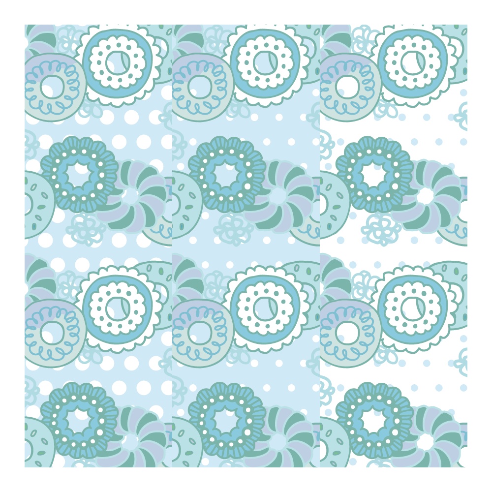 スイーツPOPシームレスパターン素材集(ドーナツ・アイス・ハートクッキー/全30種)