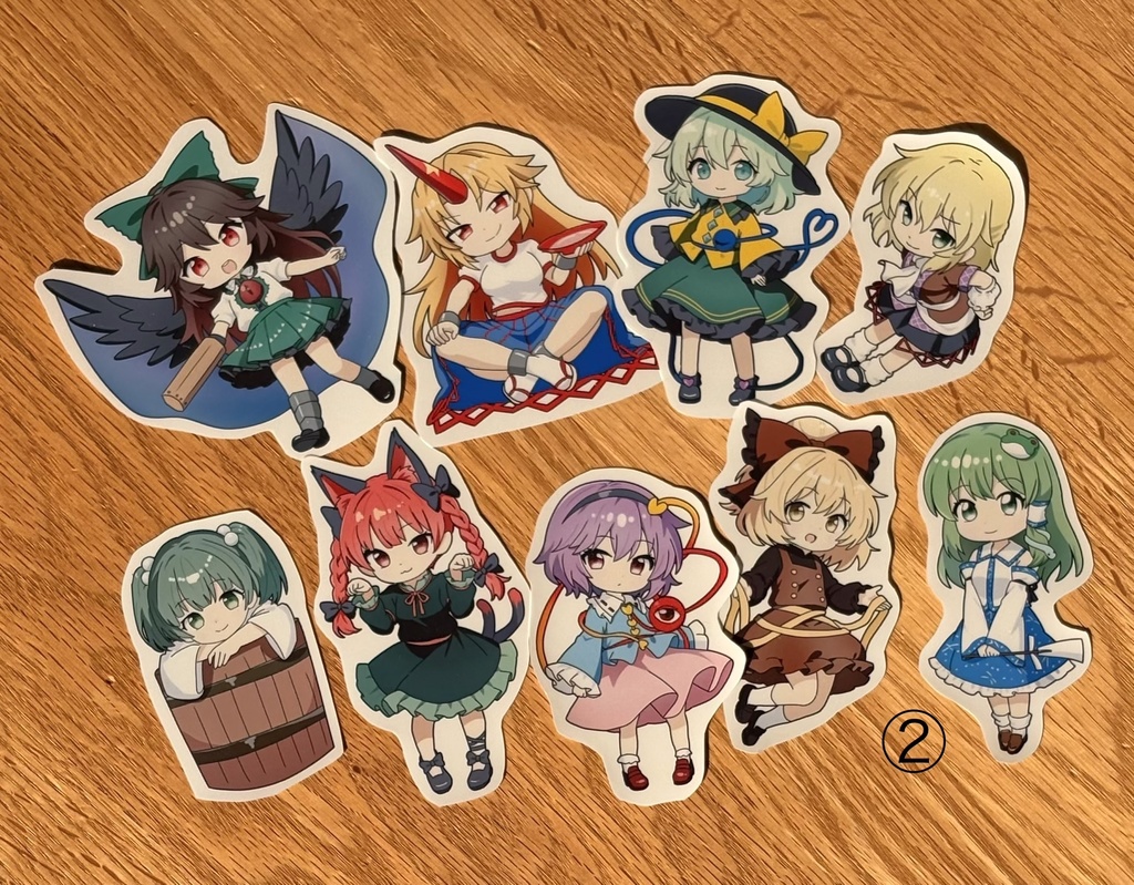 【東方Project】 地霊殿 クリア　透けシール　9枚セット