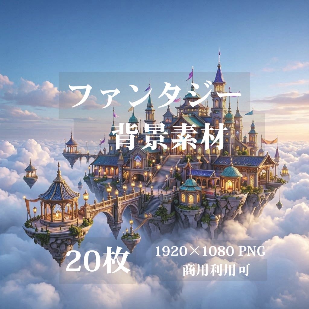 ファンタジー背景画像セット20枚|高解像度・配信・動画編集・創作向け