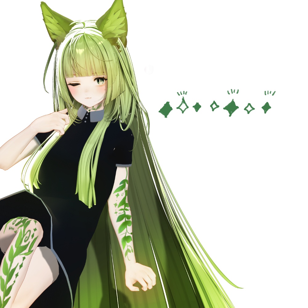 【期間限定無料配布あり】【marycia専用】植物のボディタトゥー(首・手・足3点セット)