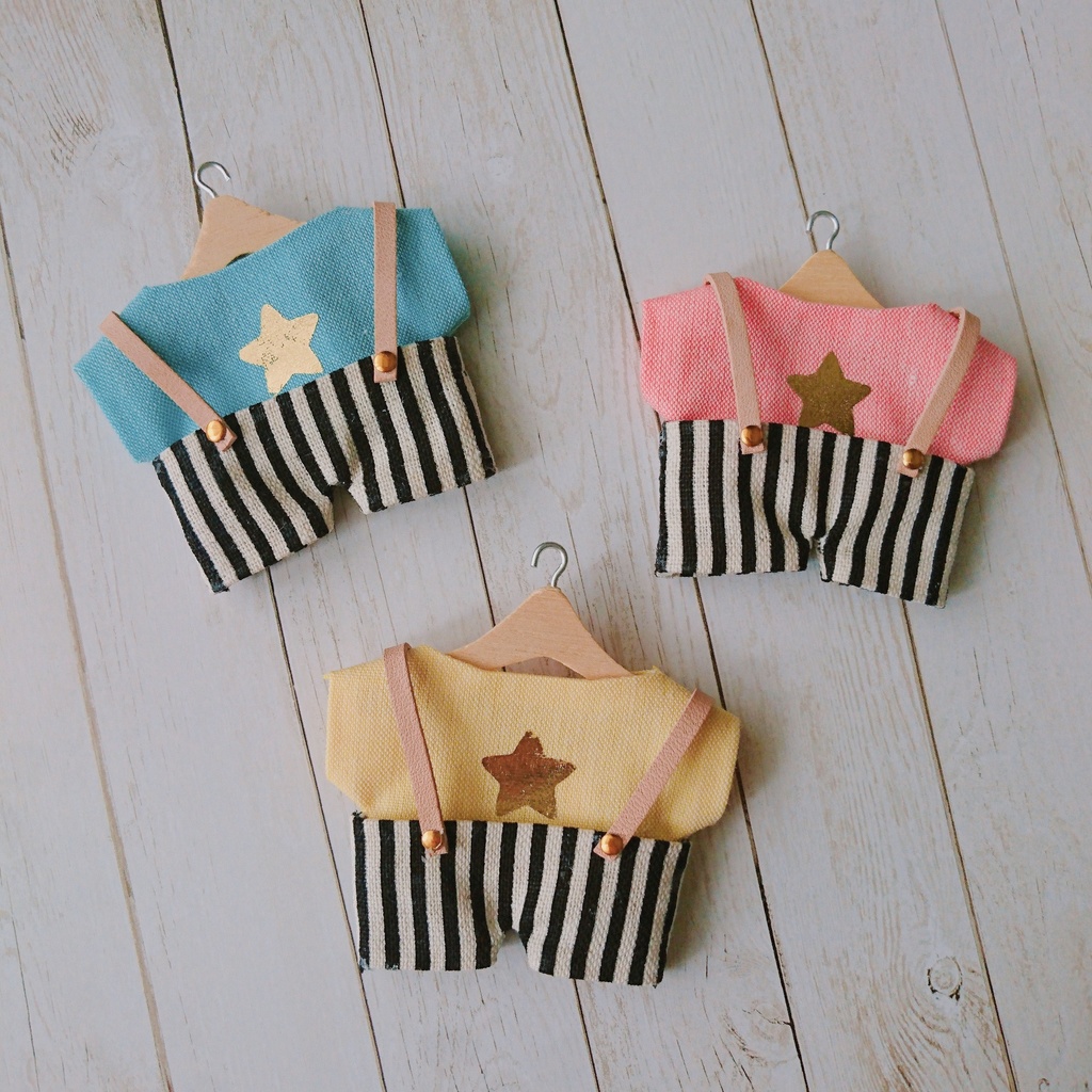 しましまサスパンツとTシャツ