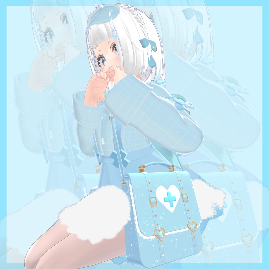 💙天使界隈💙揺れる!天使のバッグ(羽、バッグが揺れる/調整シェイプキー有り)