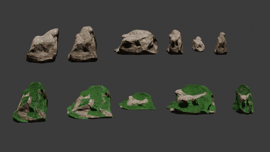 岩の３Dアセット