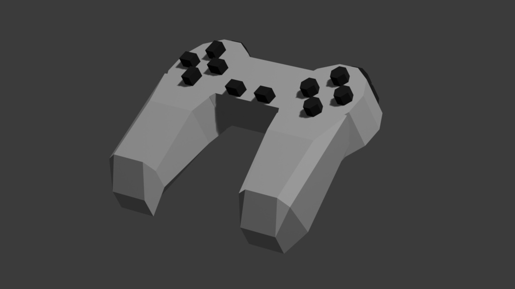 Low Poly Retro Game Controller and Console 2-for-1 3D Model Set