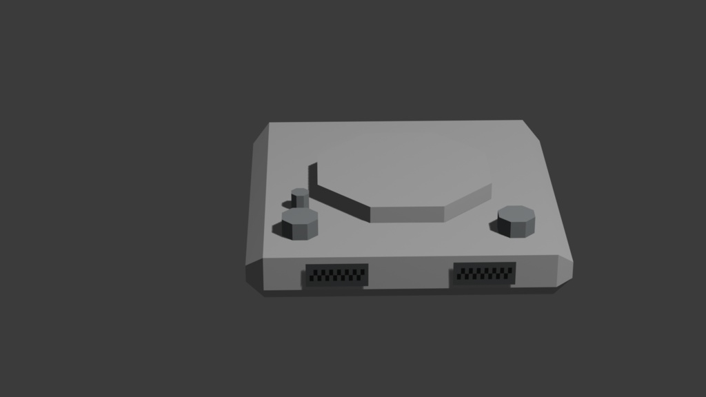 Low Poly Retro Game Controller and Console 2-for-1 3D Model Set